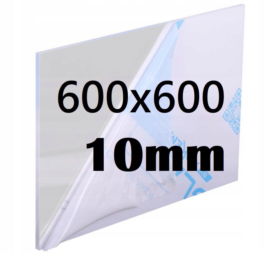Plexi Plexi Plexi Plexa na míru 60 cm x 60 cm x 10 mm