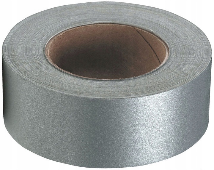 TAŚMA ODBLASKOWA NAKLEJANA SAMOPRZYLEPNA MATERIAŁOWA ODBLASK TEKSTYLNA 50MM