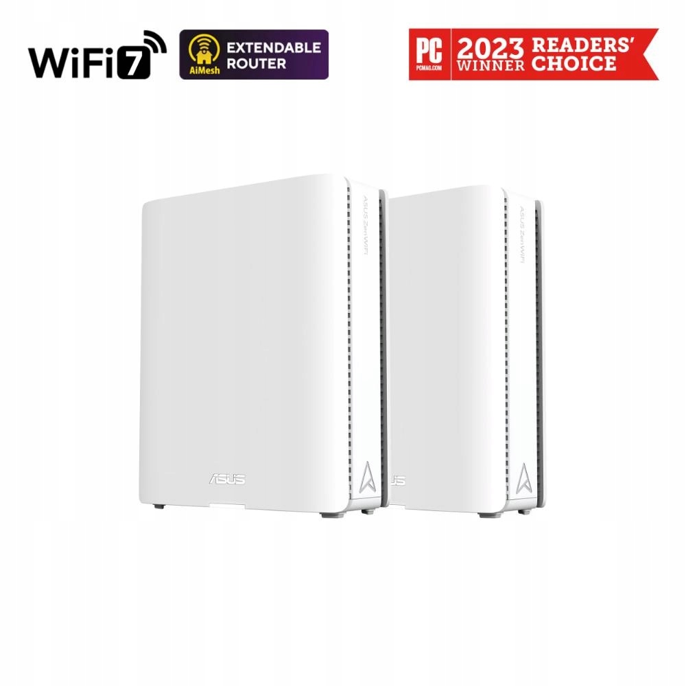 Asus ZenWifi BQ16 2-pack, WiFi7 Extendable Router, AiMesh, 2x Wan/ Lan…