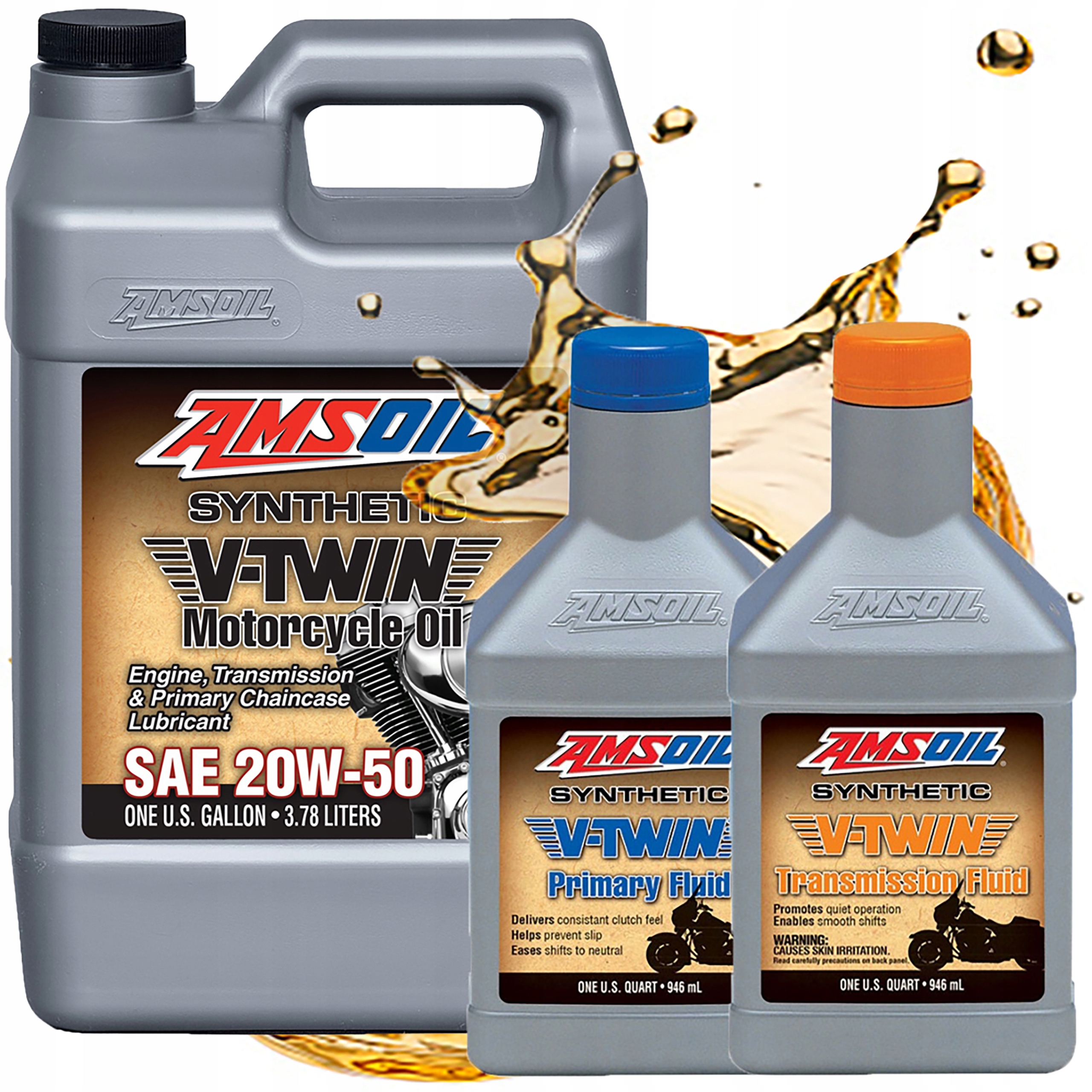 Olej Zestaw Harley Amsoil 20W50 Silnik MCV Skrzynia Mvt Sprzęgło Mvp