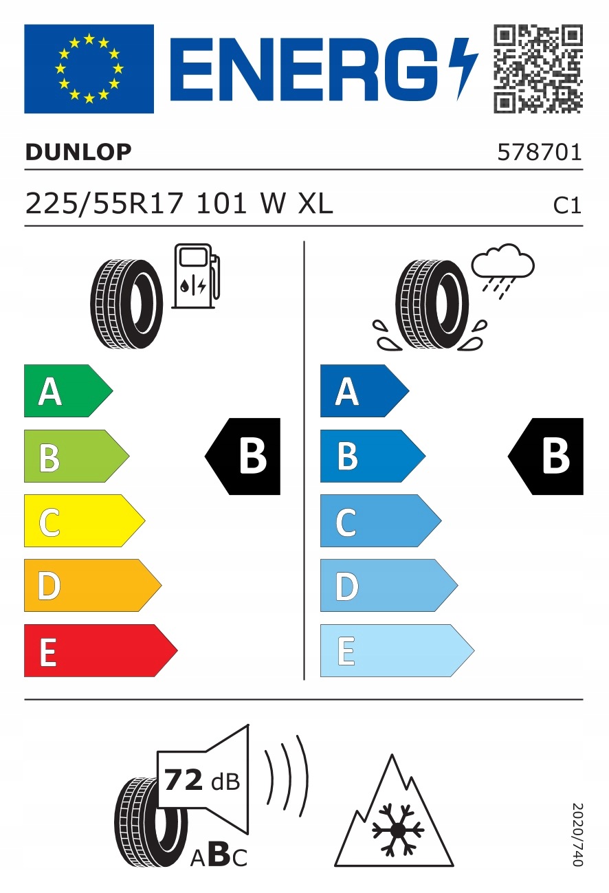Opona całoroczna Dunlop Sport All Season 225/55R17 101 W przyczepność na