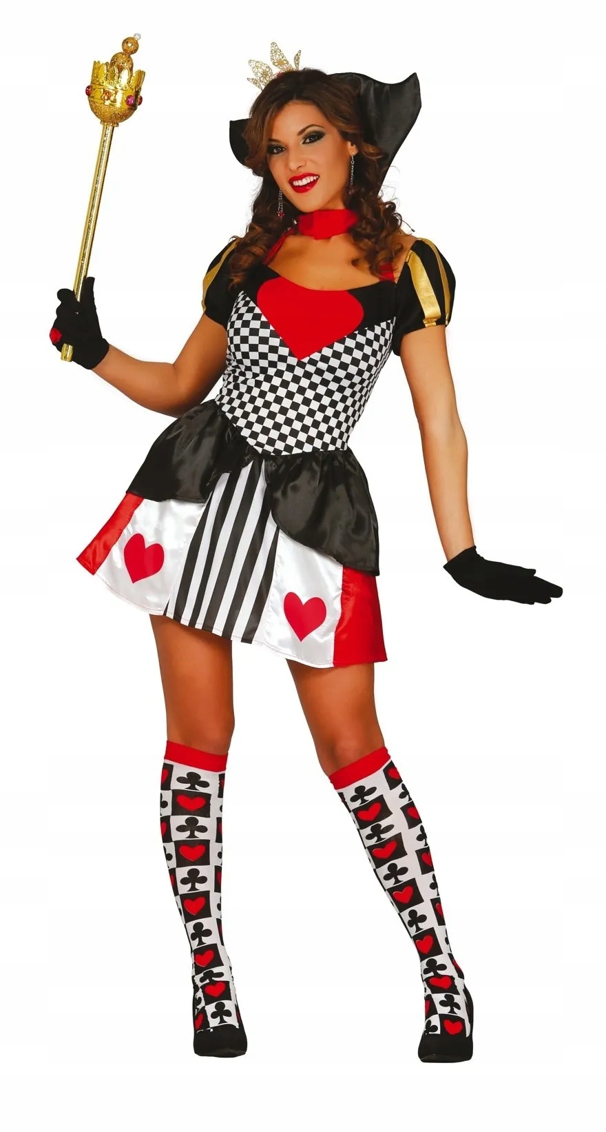 Kostým pro dospělé Královna Srdcí šaty M