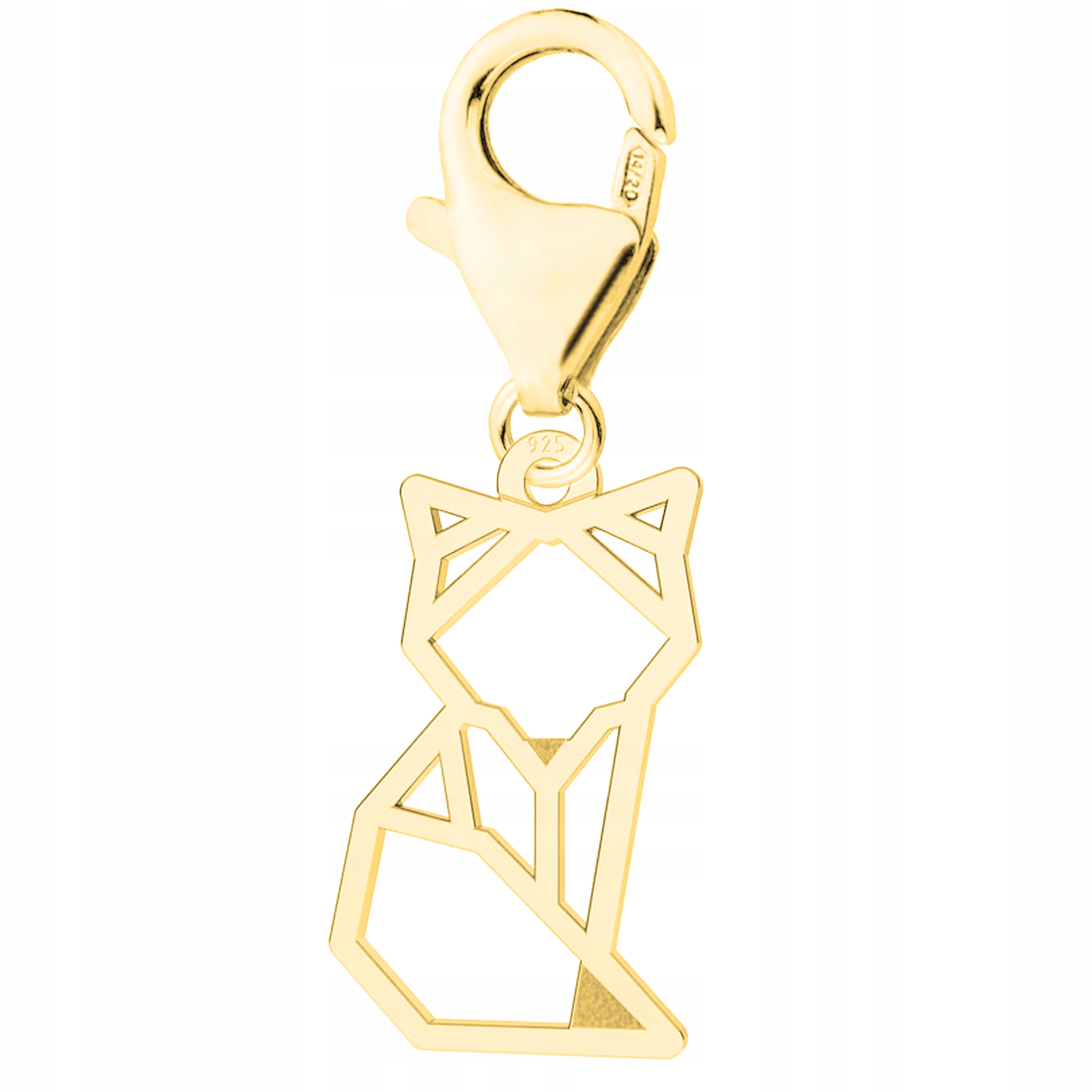 Zlatý závěsný přívěsek Kočka Kotě stříbro