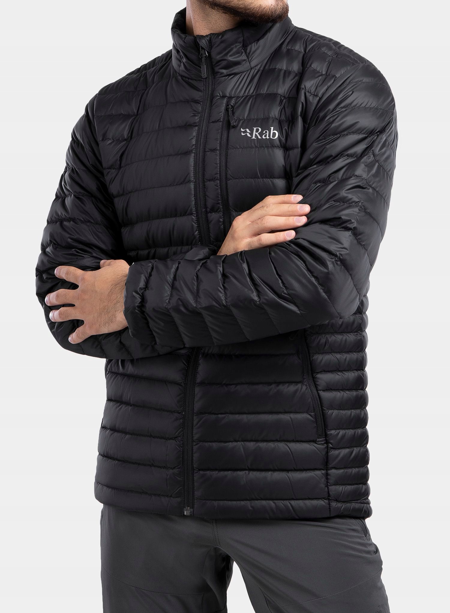 Péřová bunda Rab Microlight Jacket černá, M