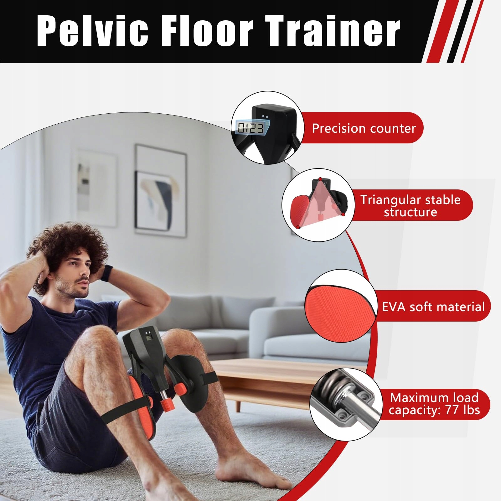 OBERSCHENKELTRAINER Trener Do Ćwiczeń Nóg I Miednicy Dla Mężczyzn I Kobiet — miniatura 3