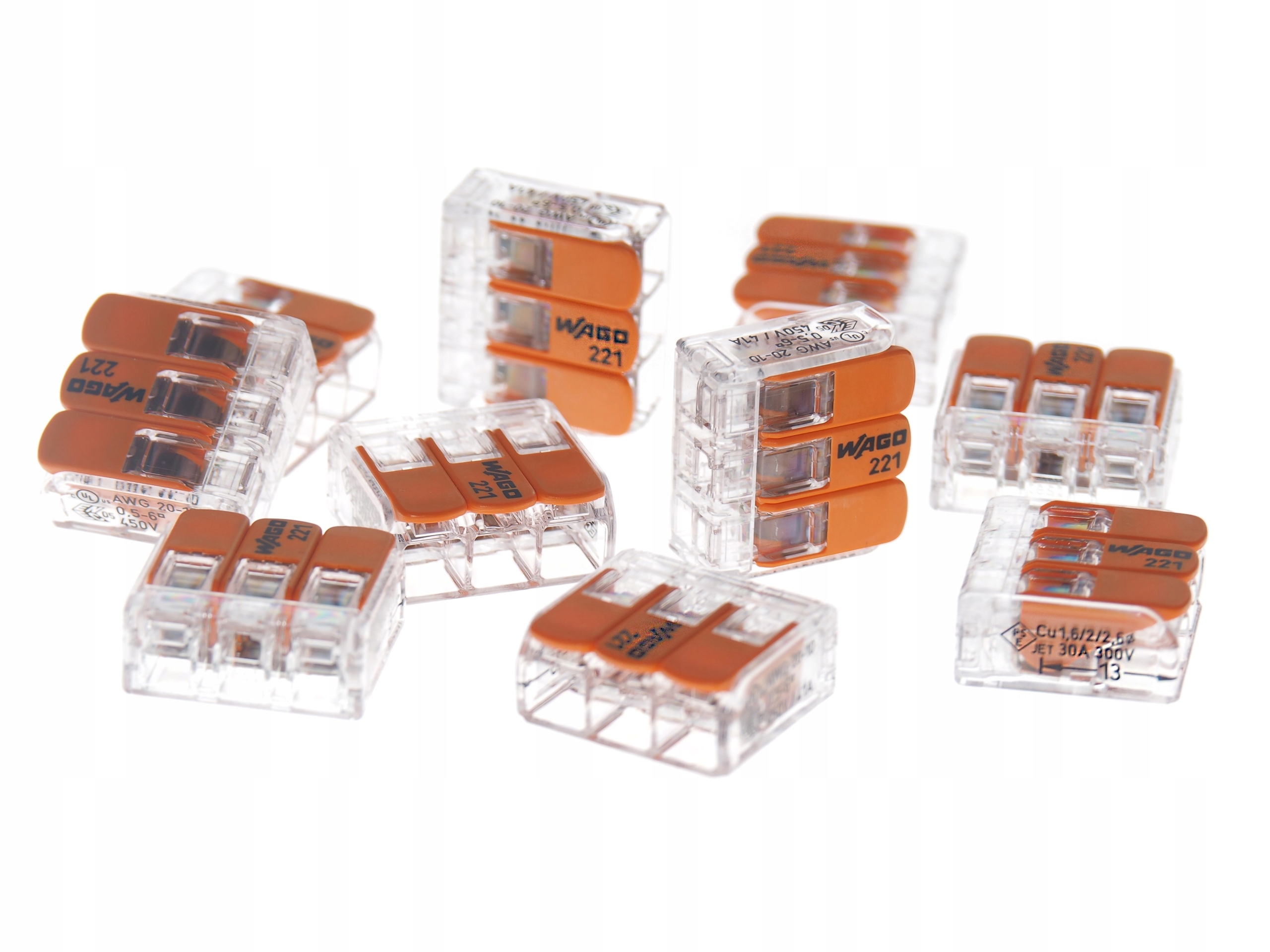 

Wago Szybkozłączka 3x0,5-6mm2 221-613 10 Szt