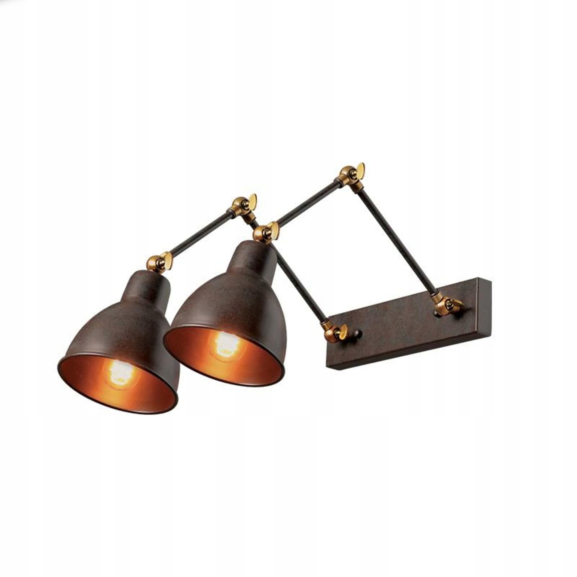 Aca Lighting nástenné svietidlo 2XE27 kov design hrdze 39X30X36CM Thalassa EG1