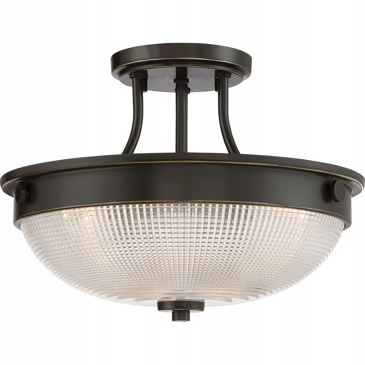 Klasická retro stropná lampa vintage hnedá 33 cm 2 body Quoizel