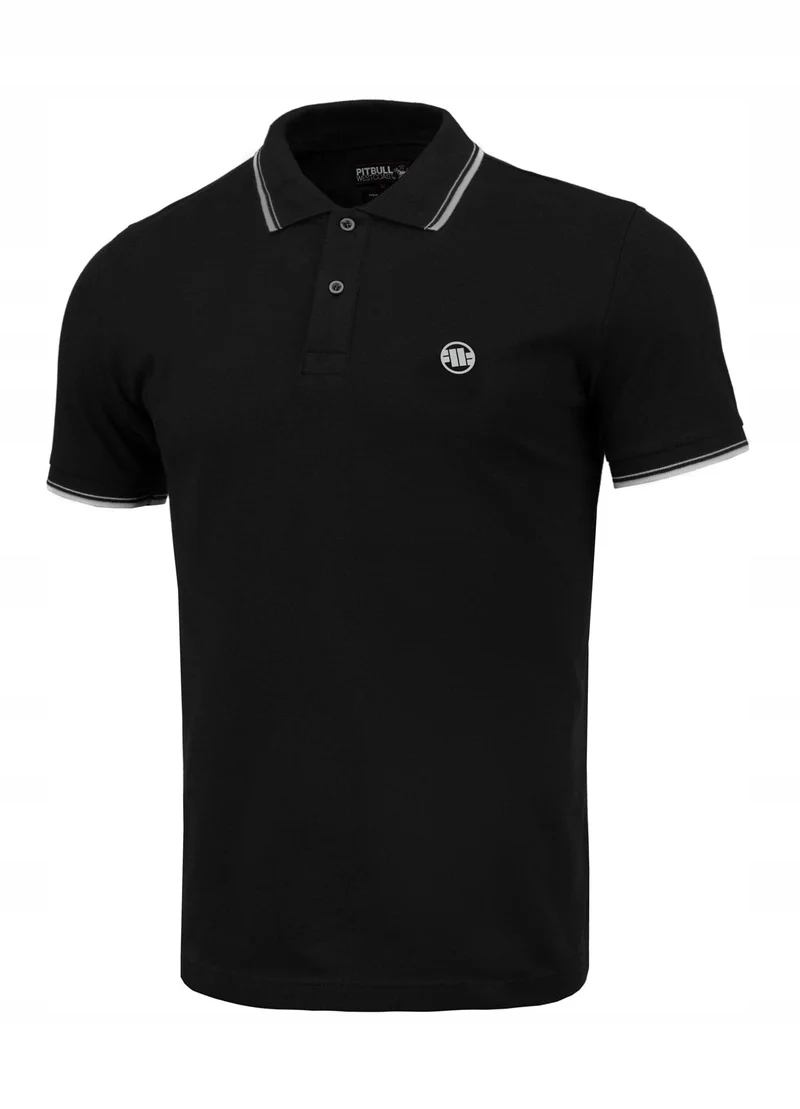 Pit Bull Polokošile Pique Stripes Regular Black S