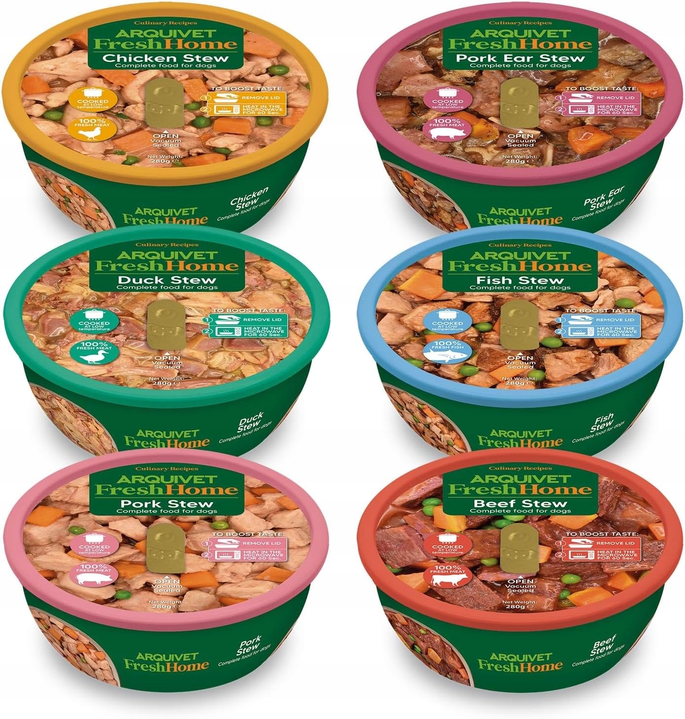 Arquivet Fresh Gulasz karma mokra dla psa mix smaków 6x280g