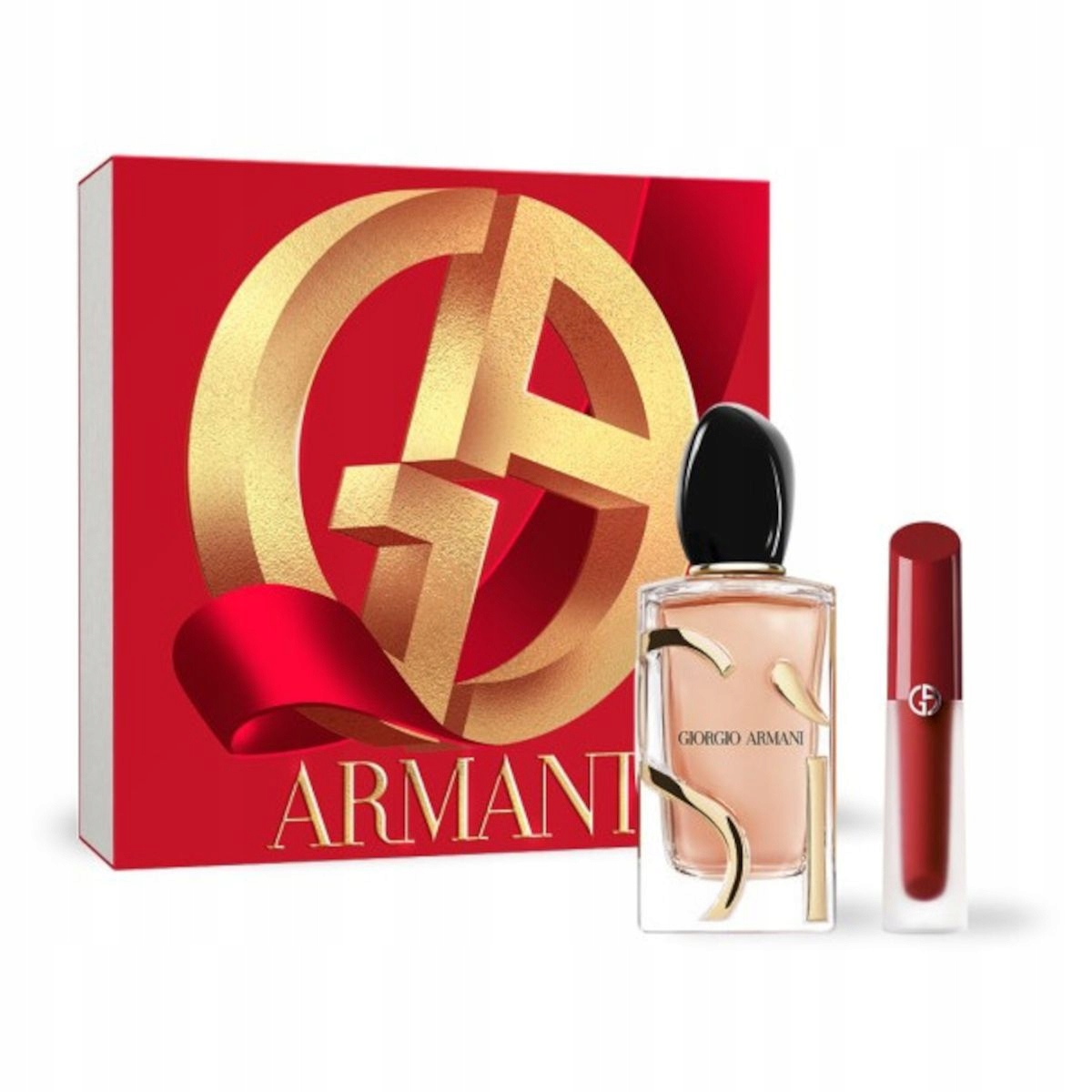 Giorgio Armani Si Intense 100 ml parfémovaná voda 4 ml lesk na rty Sada