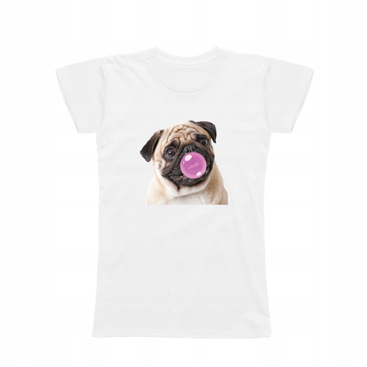 

M - Koszulka T-shirt Mops Pies Dog Prezent Bubble