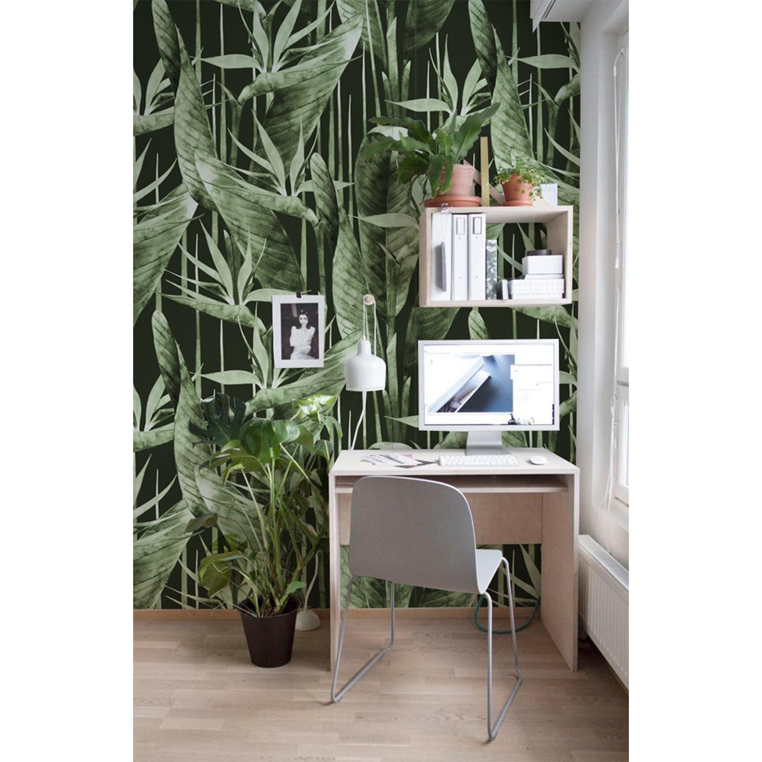 

Fototapeta ścienna Ciemna dżungla akwarele 208x146