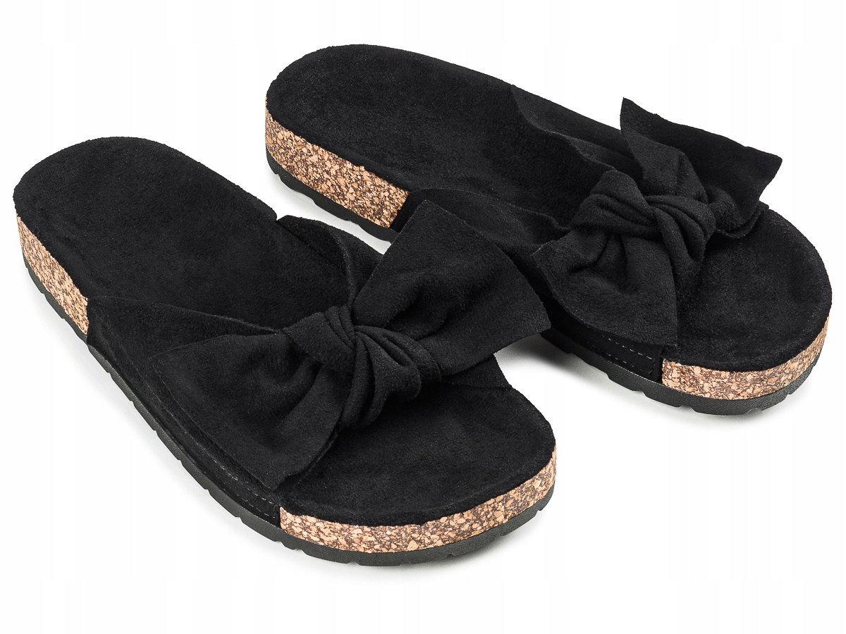 ZAMSZOWE SOLIDNE PROFILOWANE KLAPKI KOKARDA P1 Marka Inna marka