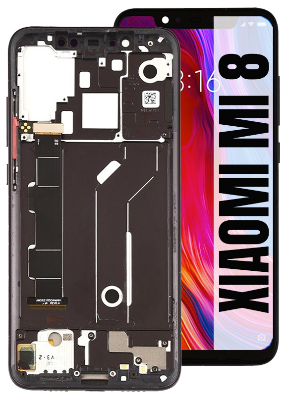 Xiaomi MI 8 Oled LCD displej Obrazovka Rámeček
