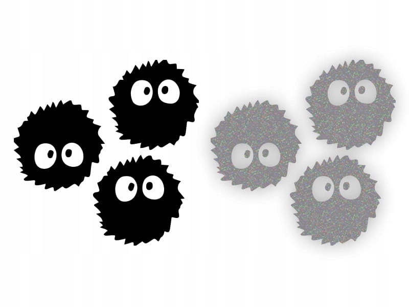 Stworek SOOT SPRITES - Naklejka na samochód na auto ODBLASKOWA