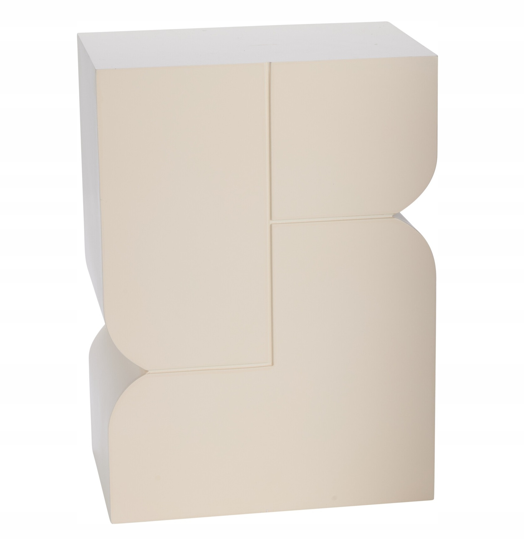 Pomocný stolek noční stolek moderní elegantní bílá ecru Mdf 42,5 cm