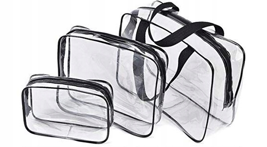 

Duża Torebka kosmetyczka przezroczysta do samolotu