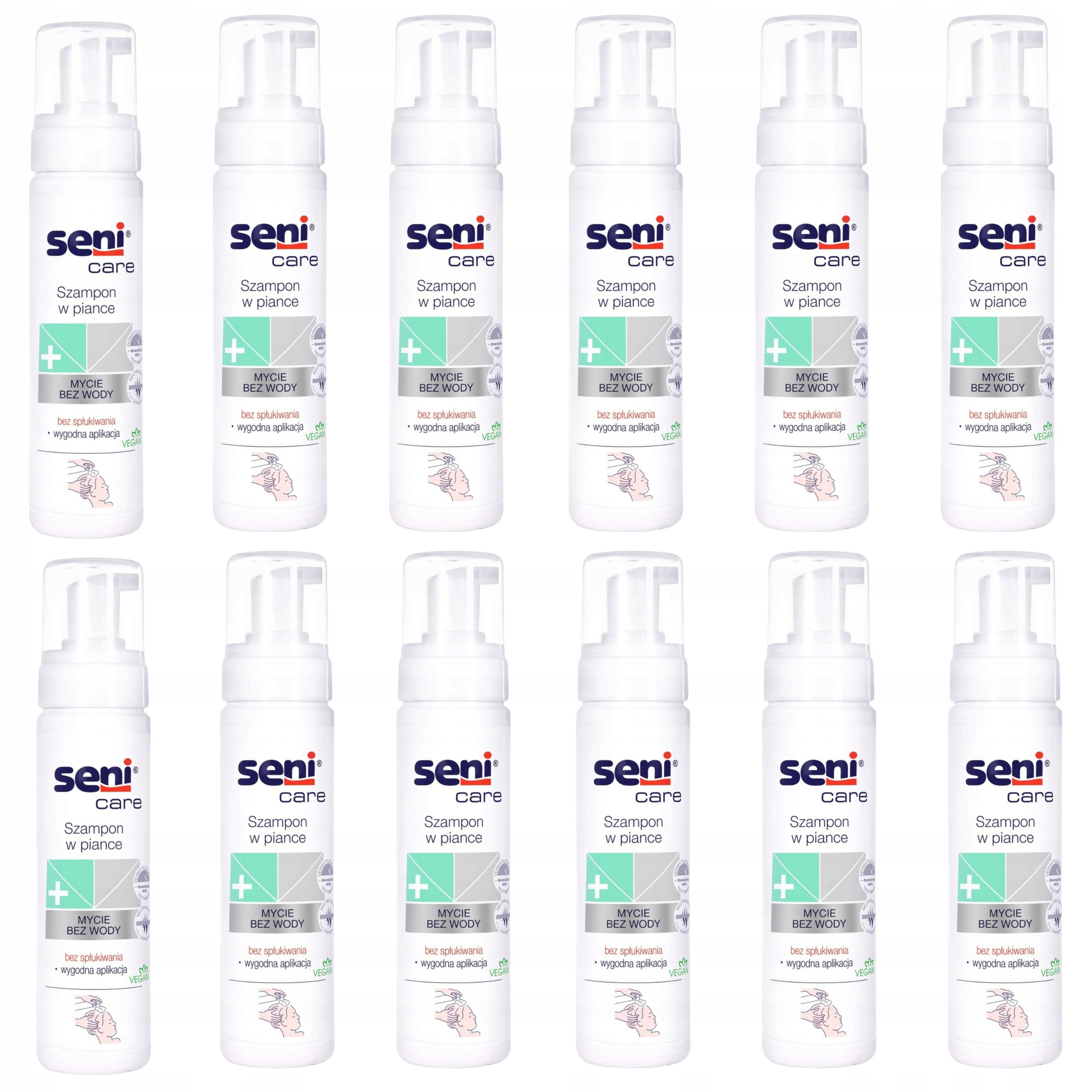 Zestaw Seni Care Szampon W Piance 200 ML Do Mycia Włosów Bez Użycia Wody