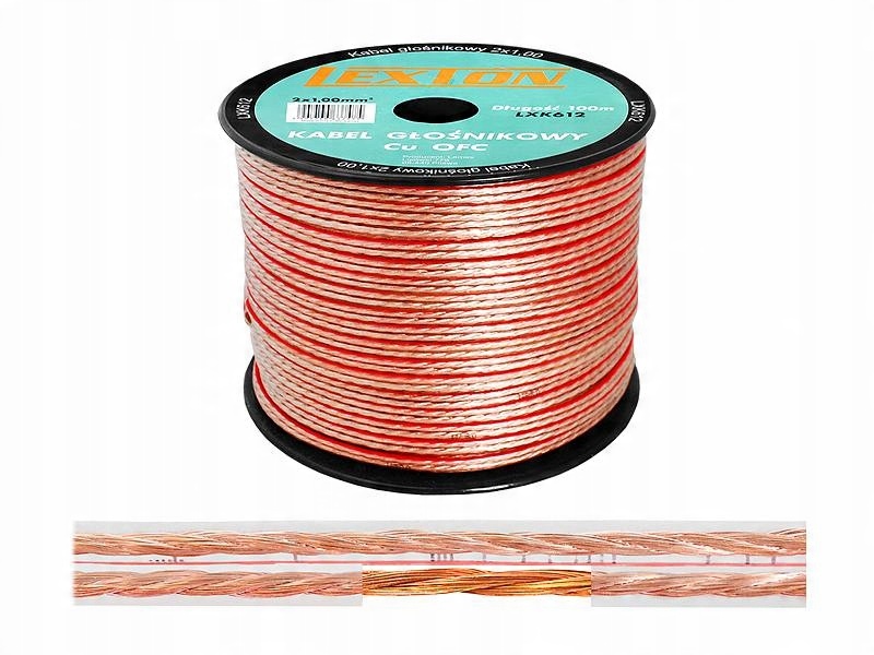 

Kabel głośnikowy Lexton 2x1.00 Cu-OFC