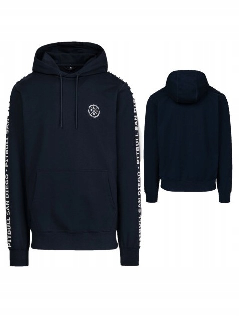 Pitbull West Coast Pánská Mikina S Kapucí Tape Parker Tmavě Námořnická Modrá 3XL