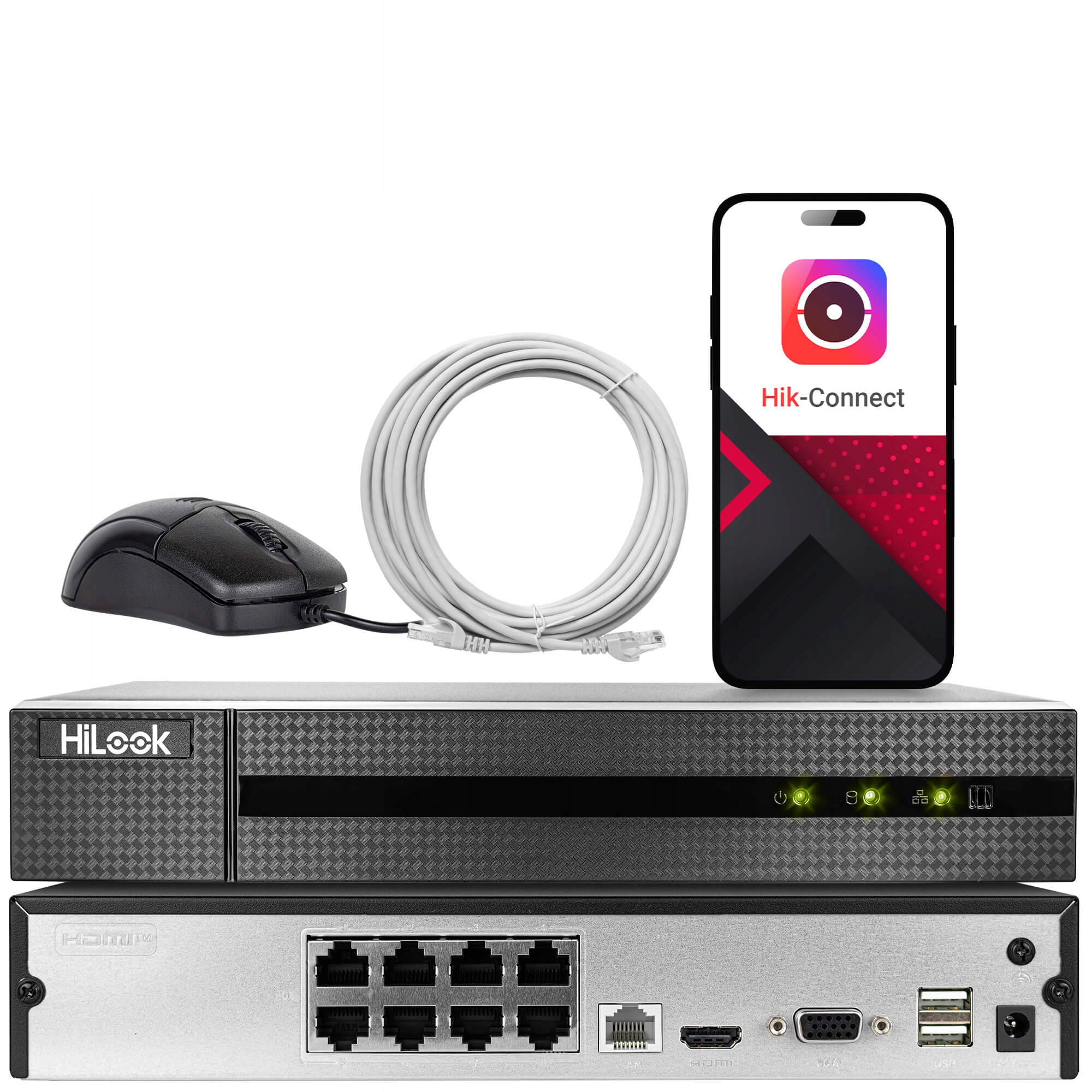 Rejestrator Ip NVR-8CH-4MP/8P 8 kanałowy sieciowy z Poe HiLook by Hikvision