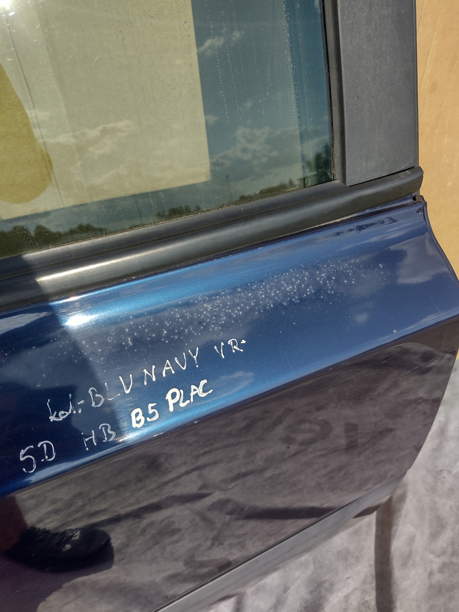 Tür rechts heck Fiat Stilo 5D HB k:BLU NAVY VR
