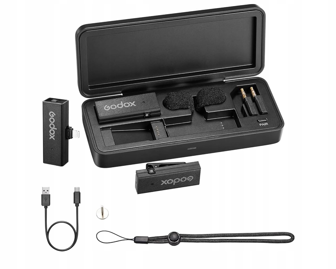 Bezdrátový kravatový mikrofon x2 Godox MoveLink Mini pro iPhone Lightning