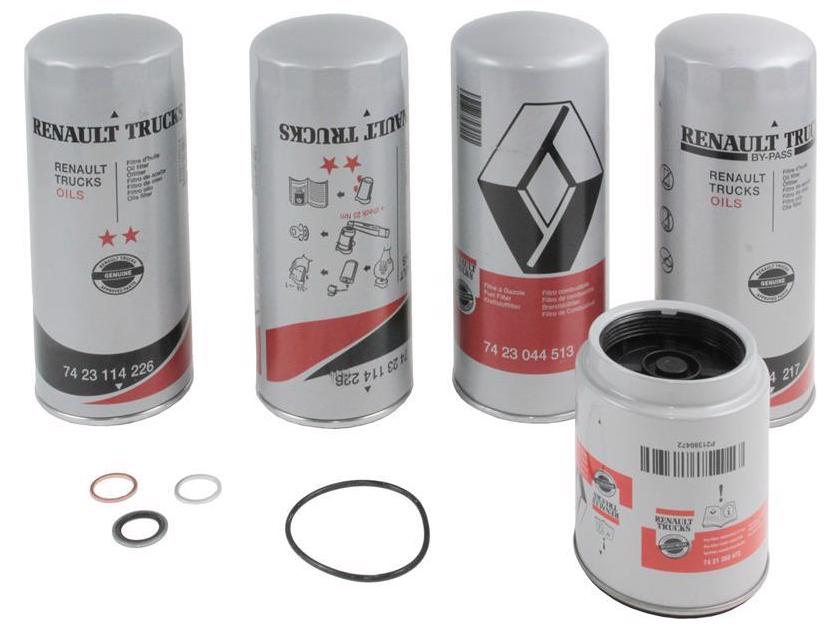 Renault OE 5001875125 zestaw przeglądowy filtrów EURO-5