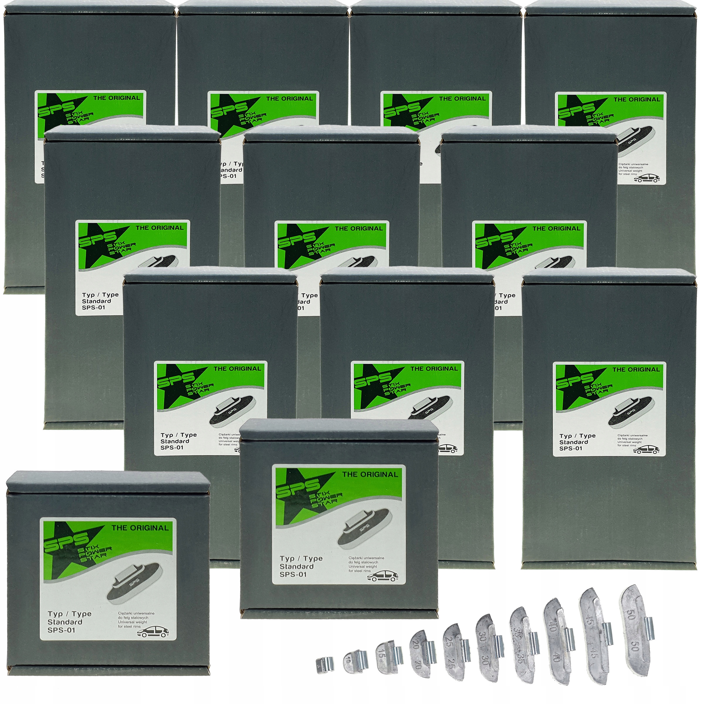 Zestaw Nabijanych Ciezarkow Stix 5 50g Olow 800szt