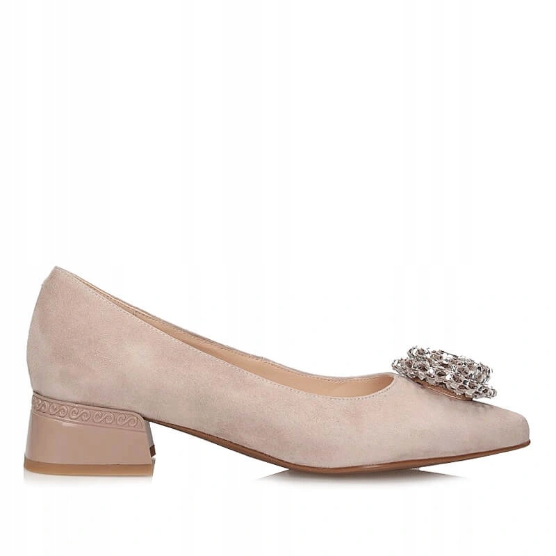 Dámské lodičky S.Barski CR61-3029 Beige béžové kožené na podpatku