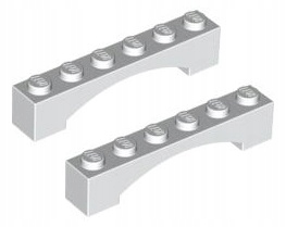 

Lego łuk mostek 1x6x1 biały 2szt 92950 Nowy