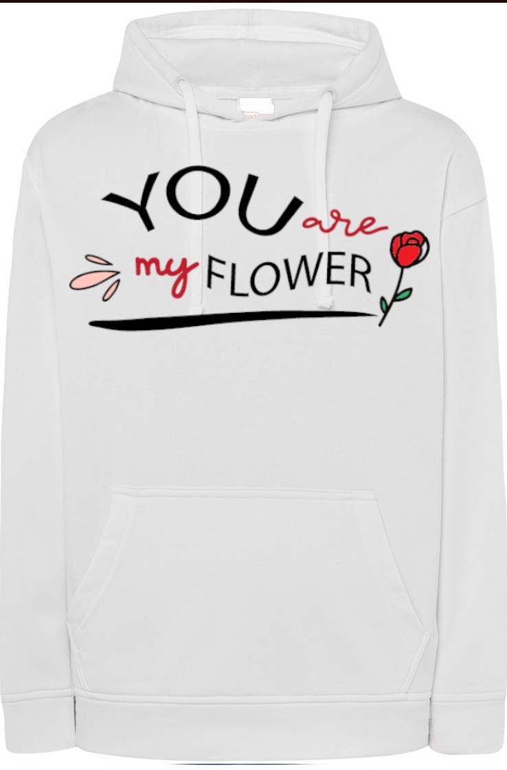 You Are My Flower Mikina s potiskem Kapuce r.XL