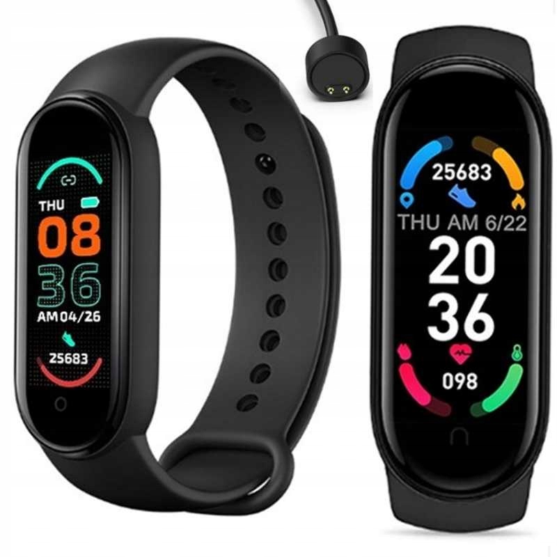 SMARTBAND M6-BLACK OPASKA SPORTOWA PULSOMETR KROK Marka Inna