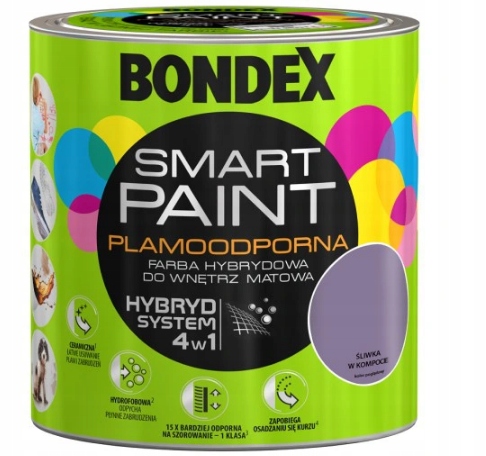 

Farba Bondex Smart Paint śliwka w kompocie 2,5L