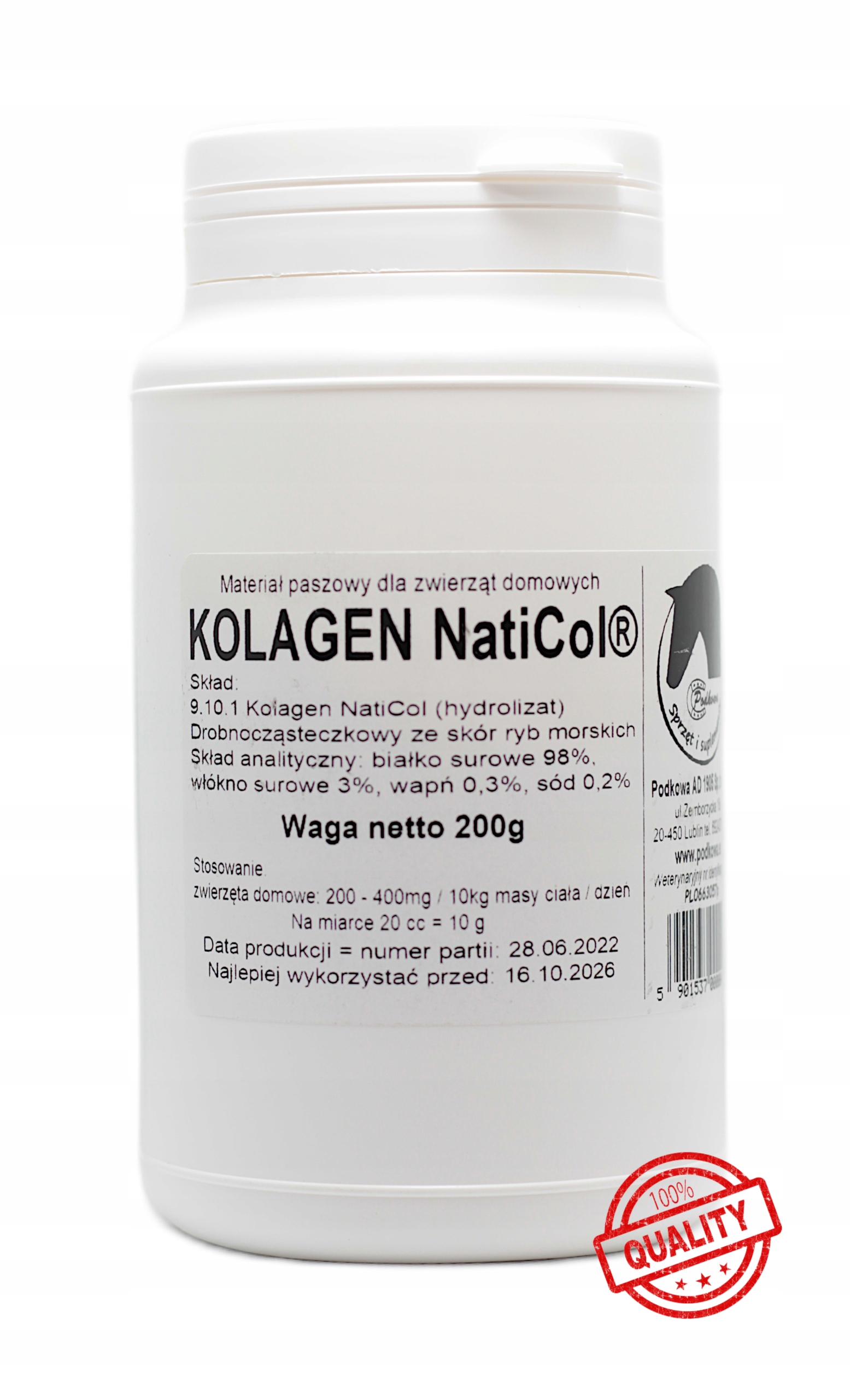 Podkowa Kolagen z ryb oceanicznych NatiCol proszek 200 g