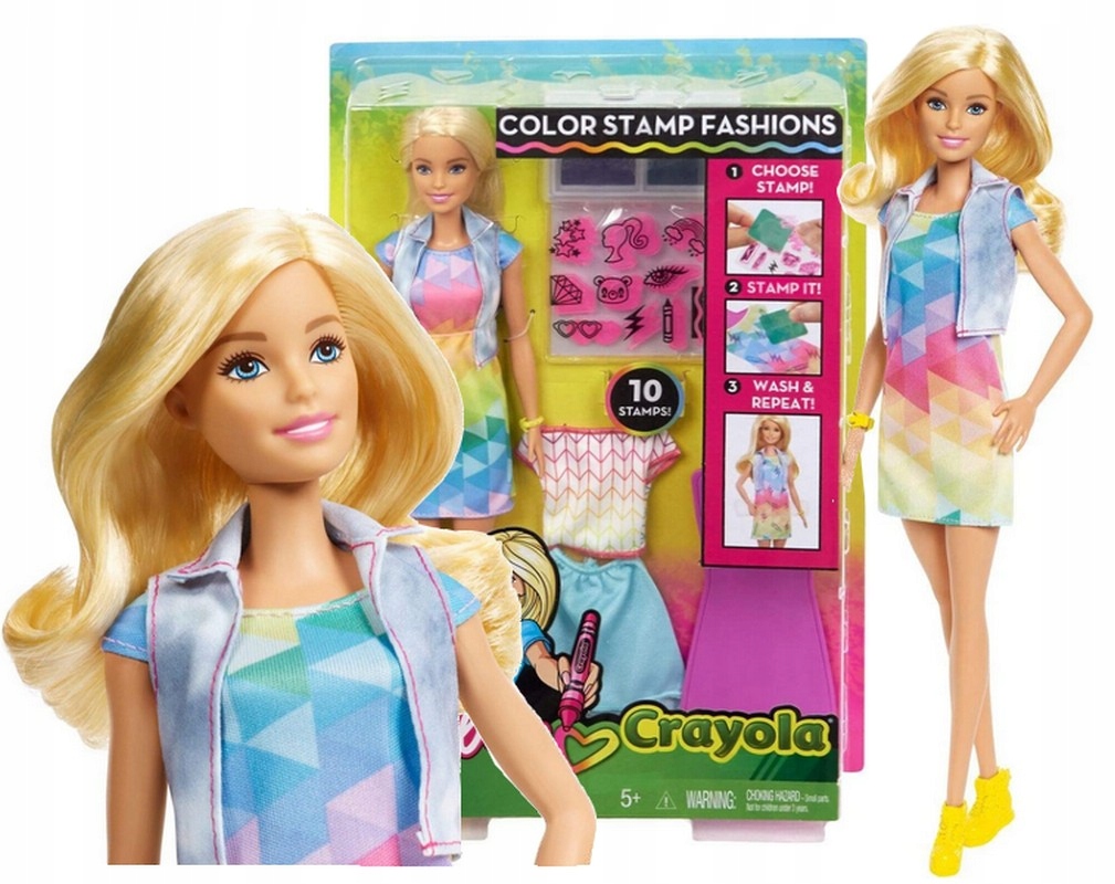 

Lalka Barbie Kolorowe Stroje zestaw z lalką FRP05