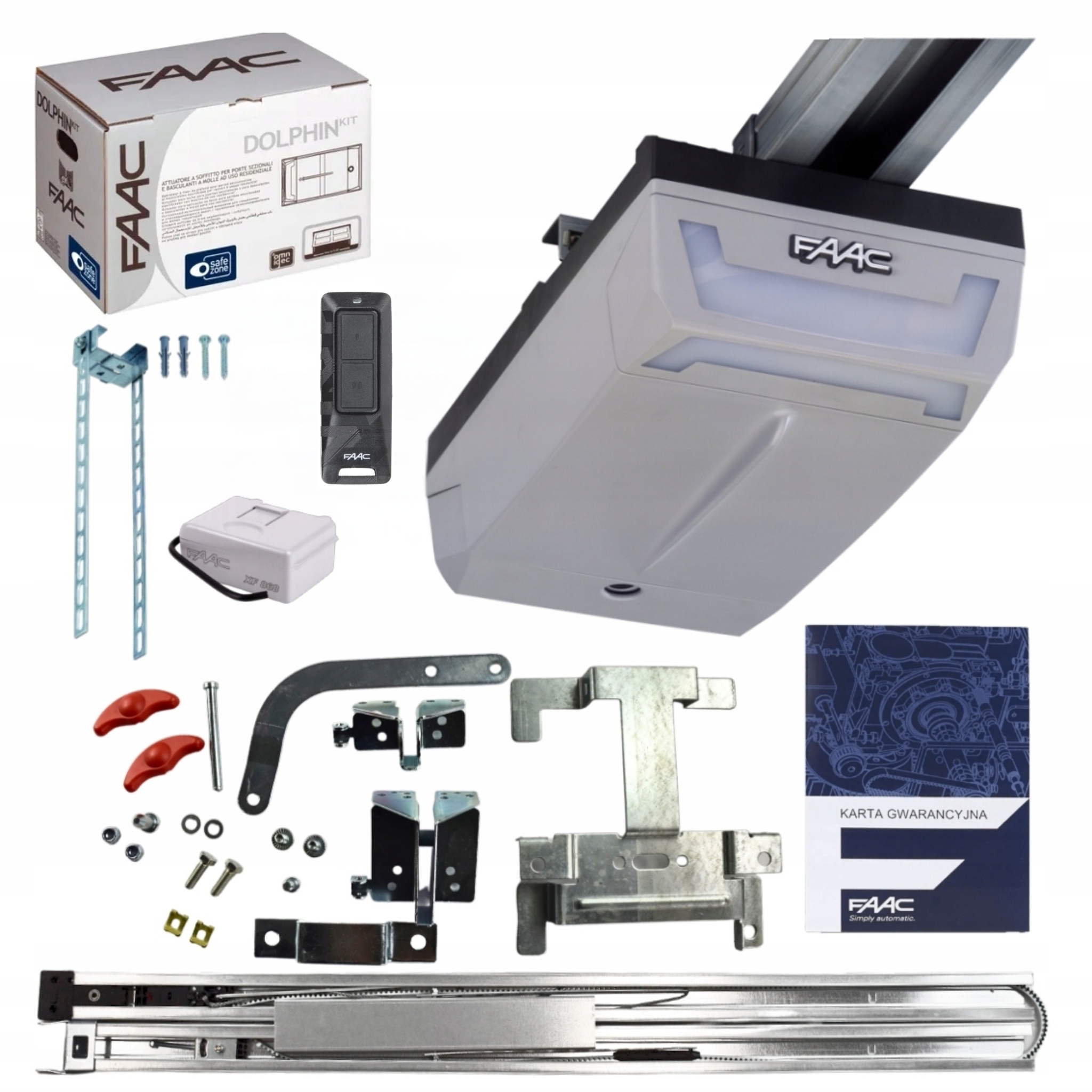Faac D1000 Napęd Siłownik Do Bram Garażowych +szyna Pilot Zestaw