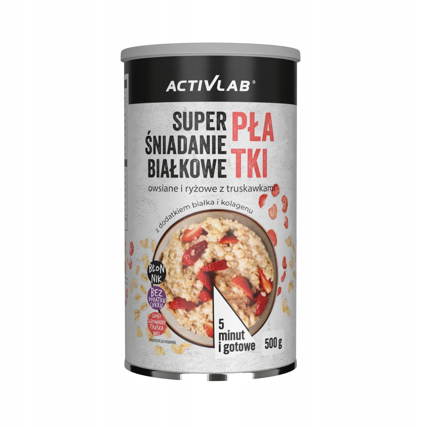 Levně 2x Snídaně Proteinové ovesné vločky Jahoda 500 g