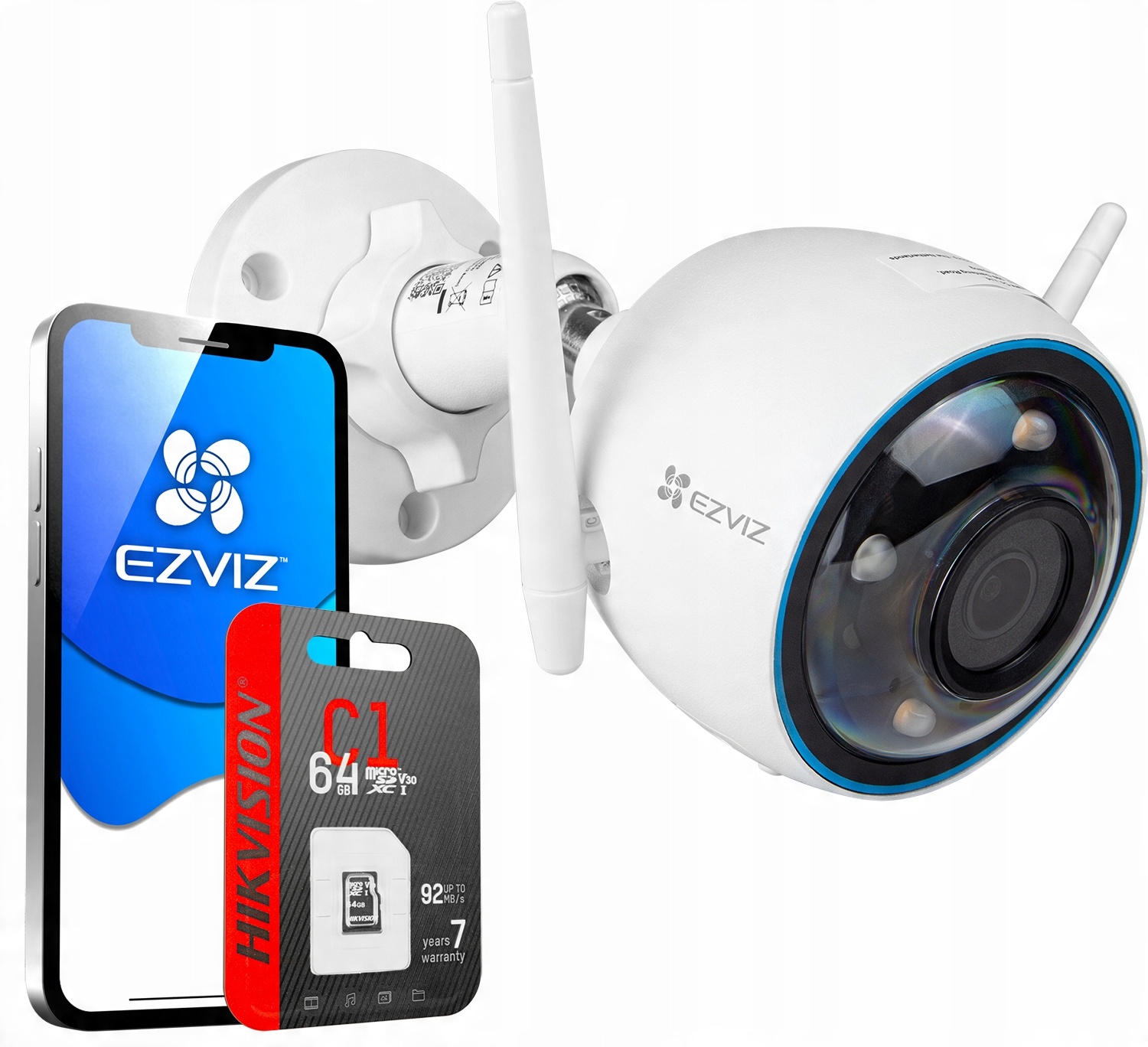 

Kamera Ai WiFi 3MP IP67 Zewnętrzna H3 2K 64GB