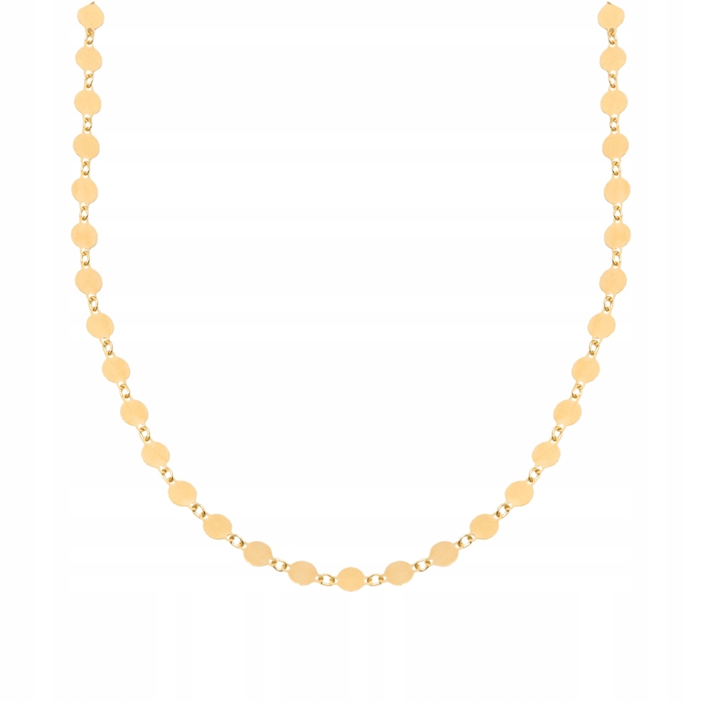 Naszyjnik pozłacany Ania Kruk złote okrągłe blaszki srebro 925