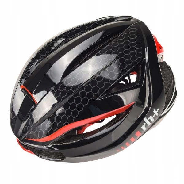 Kask rowerowy szosowy zeroRH+ Lambo czarny czerwony połysk szosa Xs/m