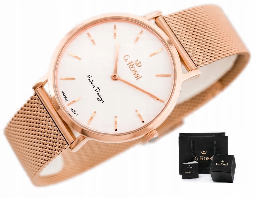 

Zegarek Damski G. Rossi Giulia mesh +box +grawer