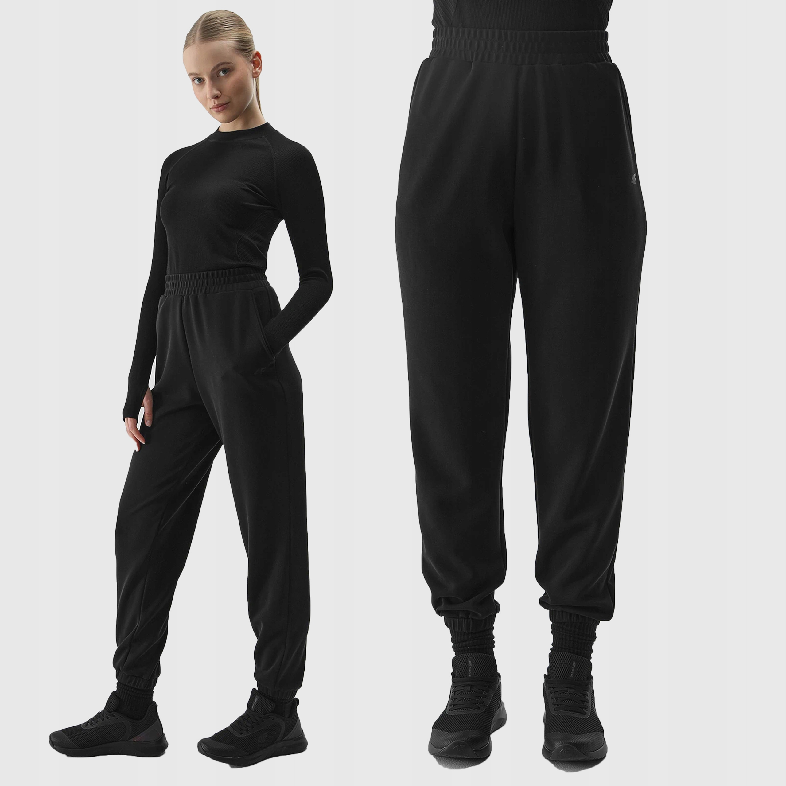 4F SPODNIE DAMSKIE DRESOWE JOGGERY Z DODATKIEM MODALU SS24