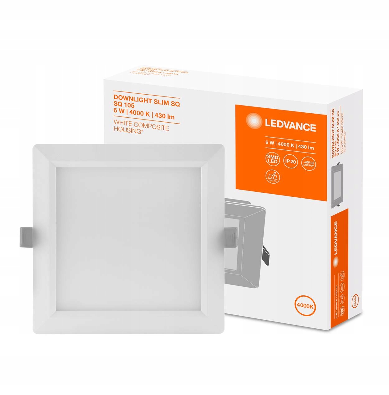 

Panel Led Podtynkowy 6W 4000K Slim SQ105 Ledvance