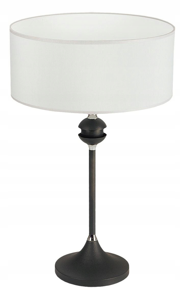 Stolová lampa Kaszmir Čierna Biela Abažúr 1xE27 54 cm Stolová lampa Dom