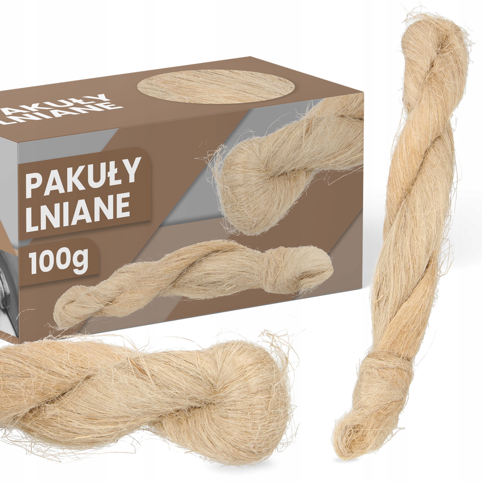 

Pakuły lniane Konopne Warkocz do Uszczelniania Rur