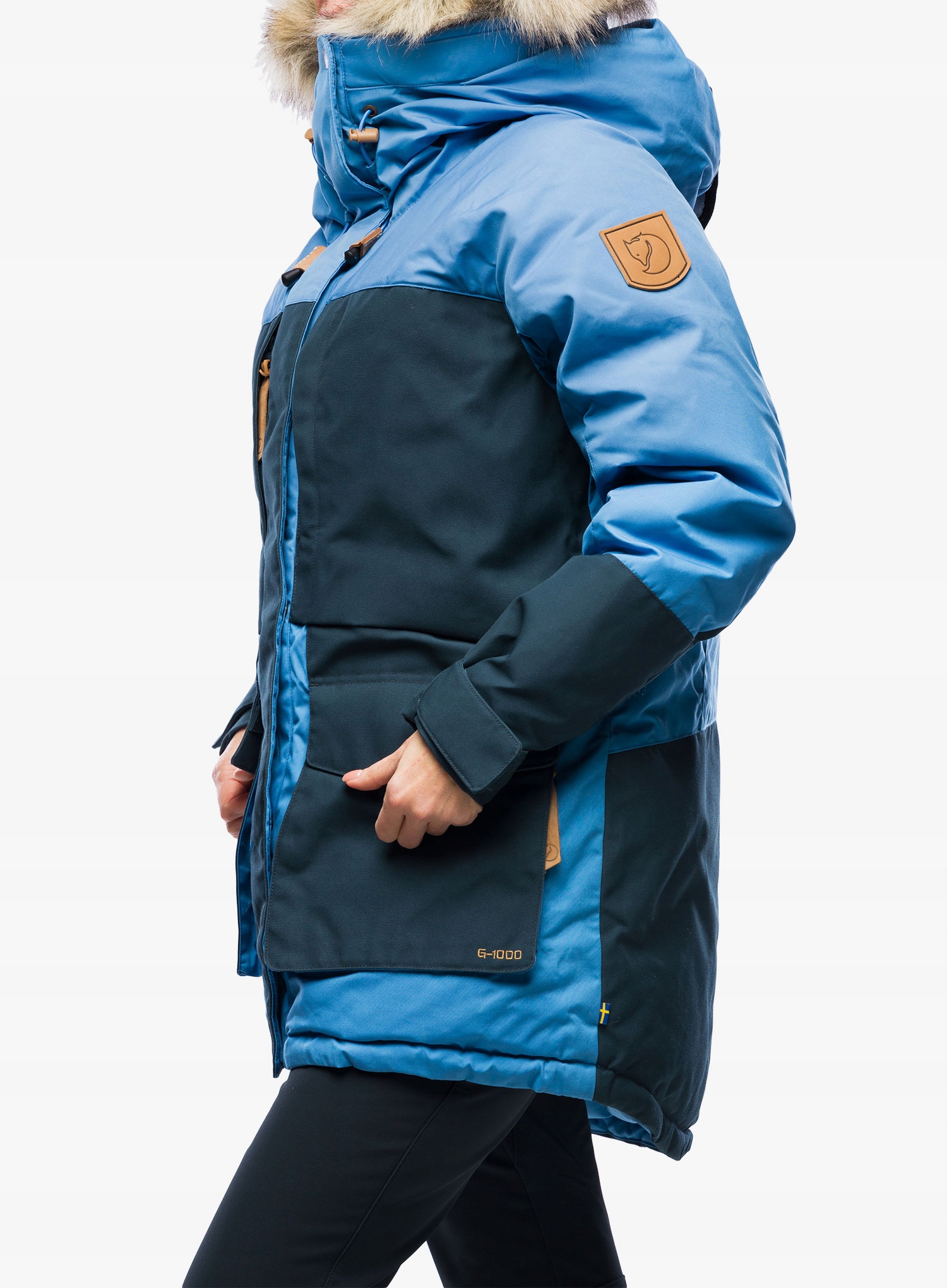 Zimní bunda Fjallraven Fleecová Mikina Expedition Parka mountain blue M