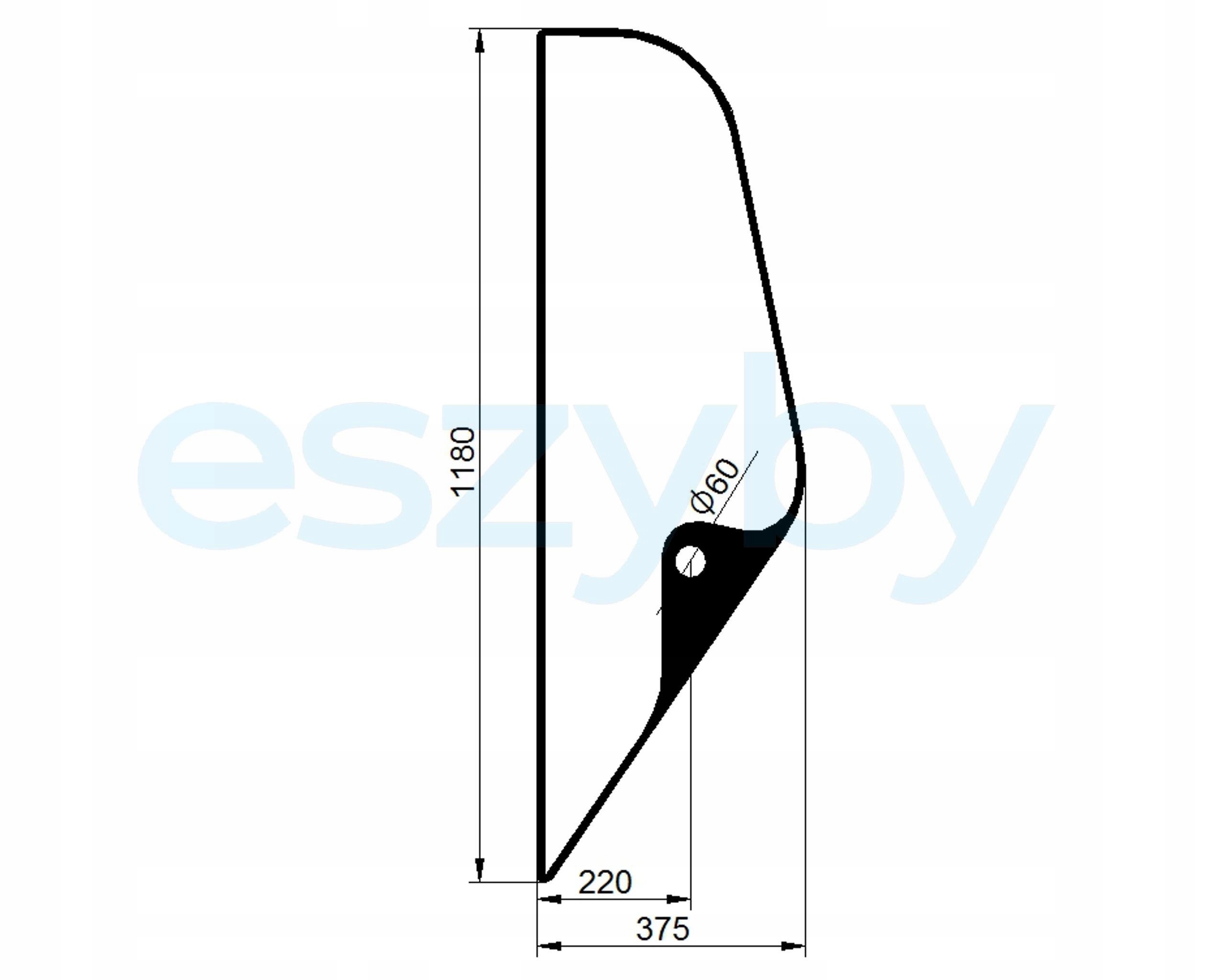 sklo nabíječka Massey Ferguson Bobcat boční levá