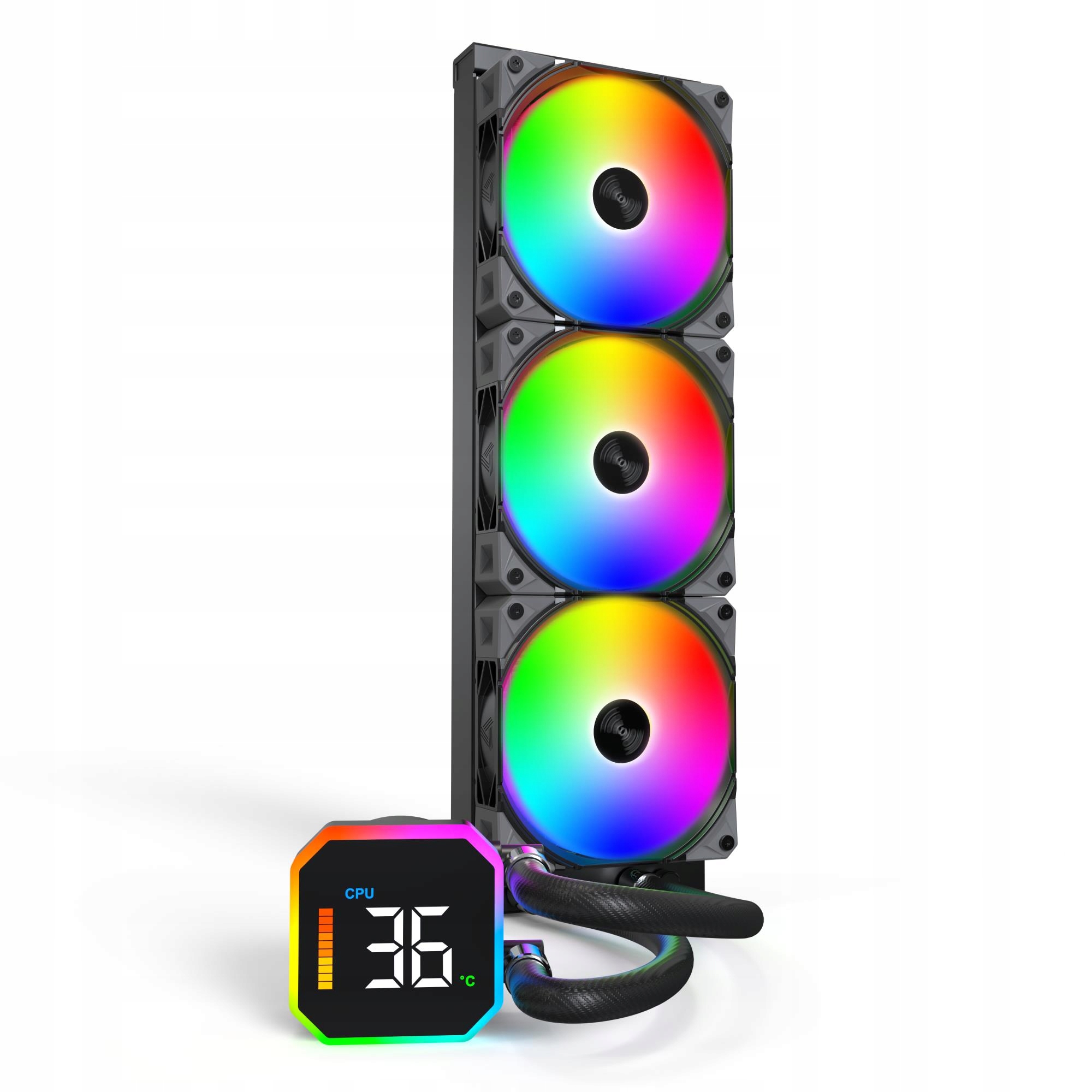 Montech HyperFlow Digital 360 Black Aio 360 mm z Argb, Pwm, Fdb